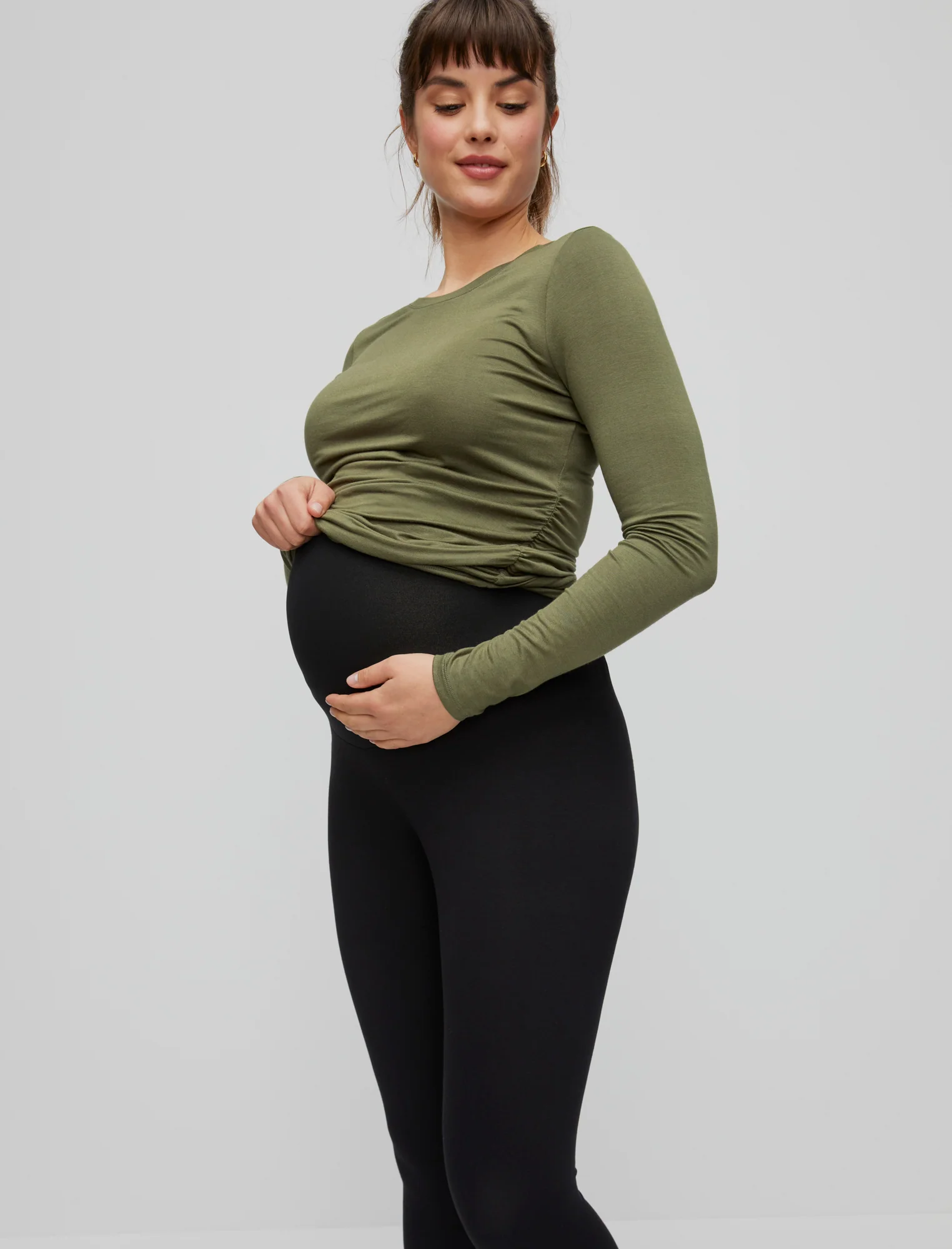 Basic Layering Secret Fit Belly® Maternity Crop Leggings - Image 5