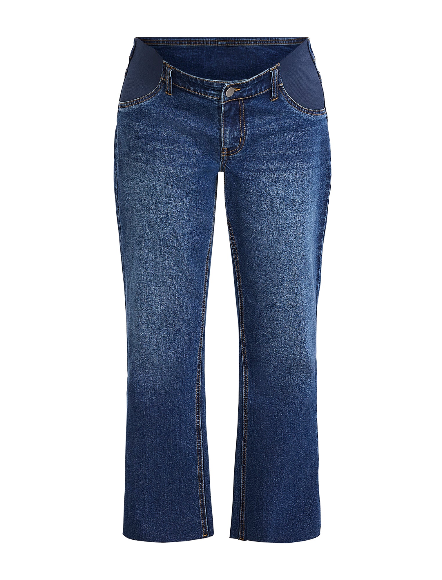 Crop Wide Leg Jeans with Elastic Pocket Inserts - Image 6