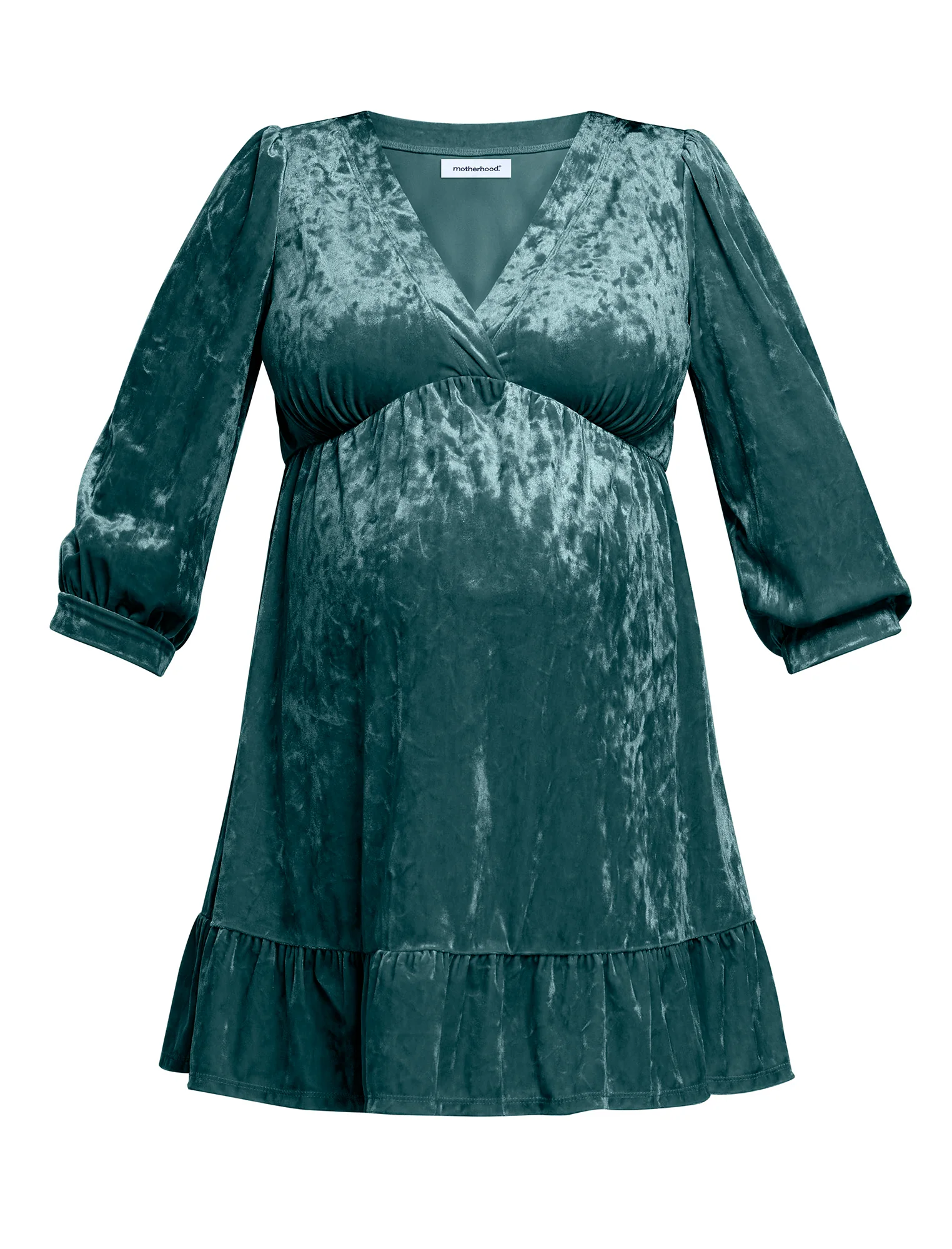 Crushed Velvet Empire Waist Dress - Image 5