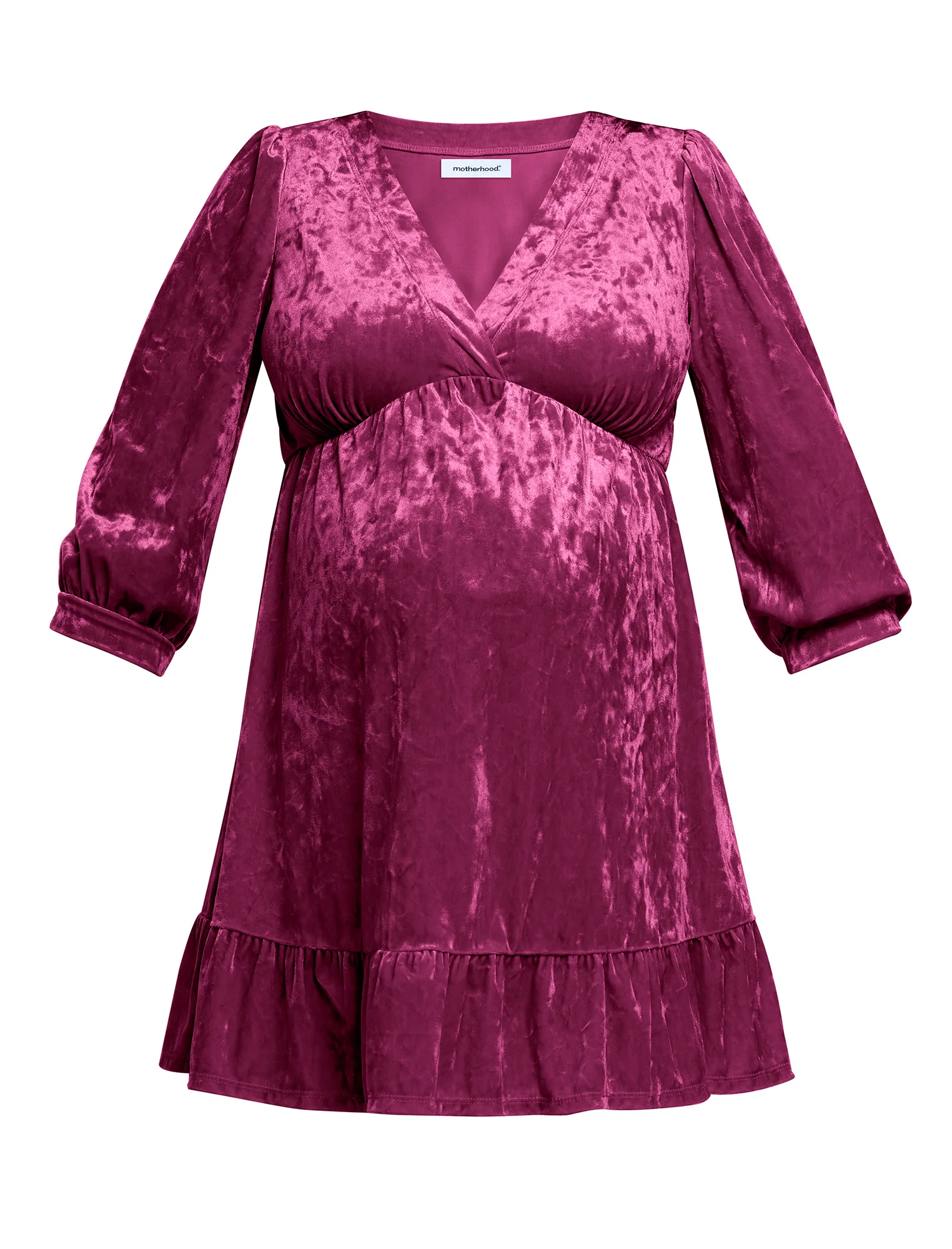 Crushed Velvet Empire Waist Dress - Image 5