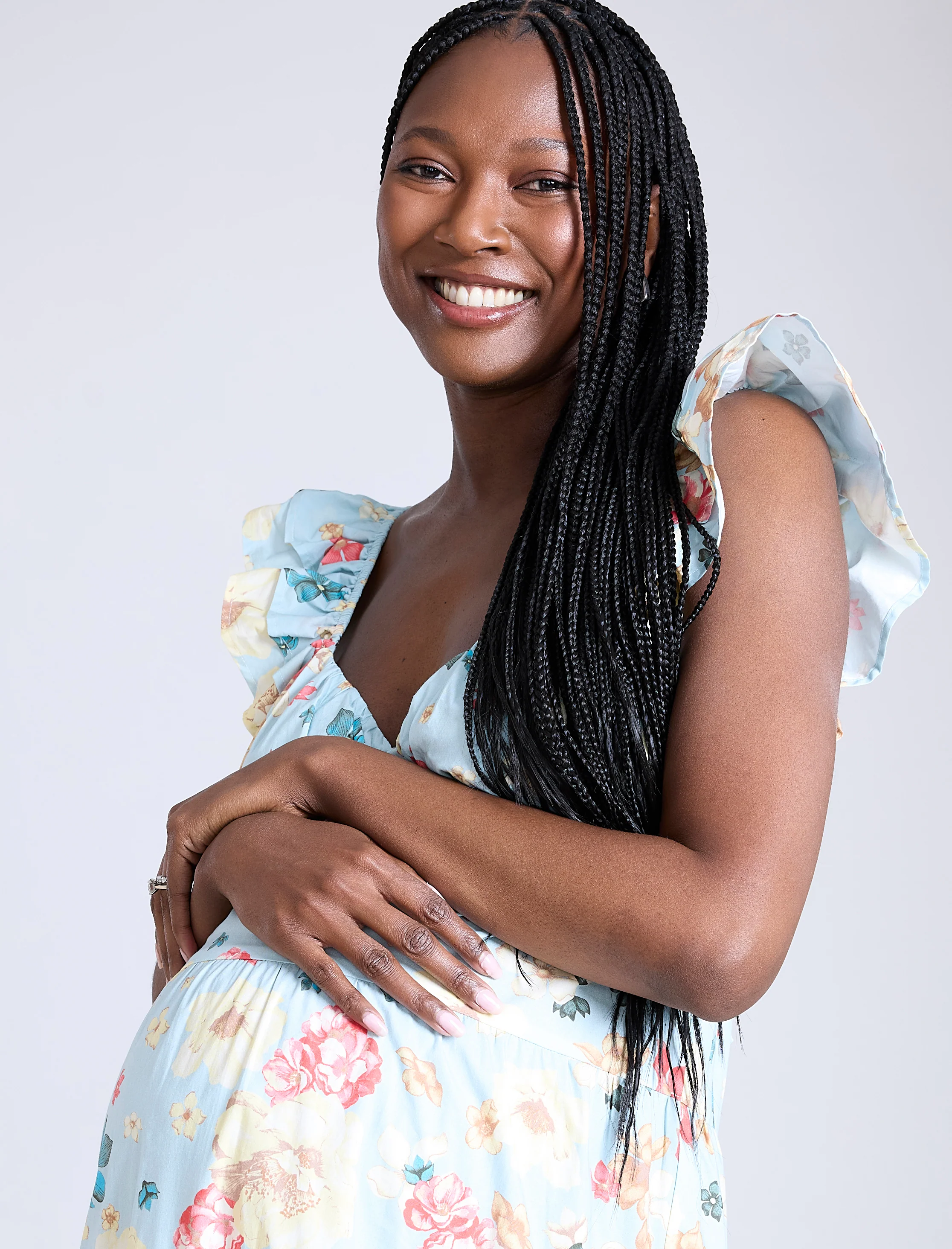 Empire Ruffle Sleeve Maxi Dress - Image 4