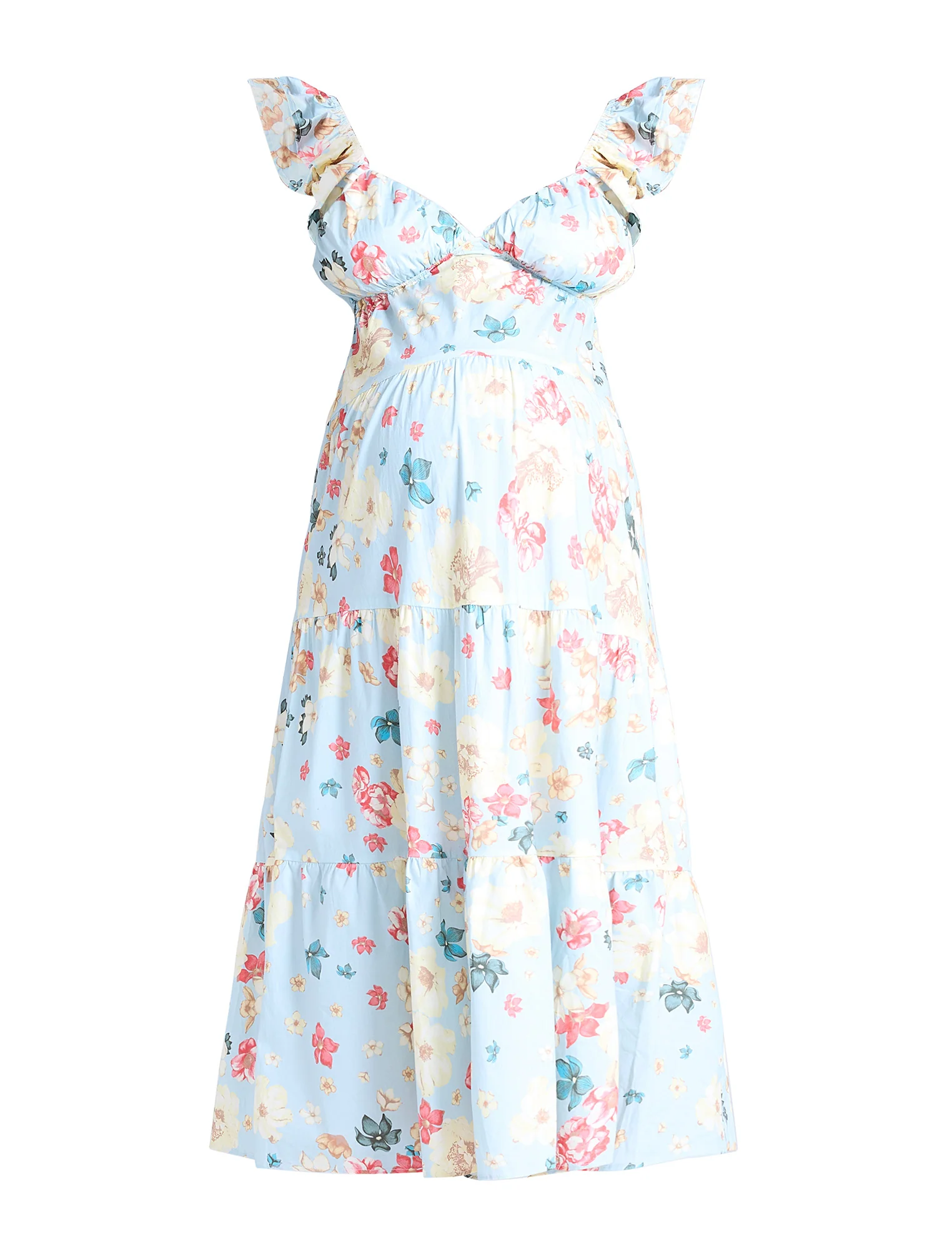Empire Ruffle Sleeve Maxi Dress - Image 6