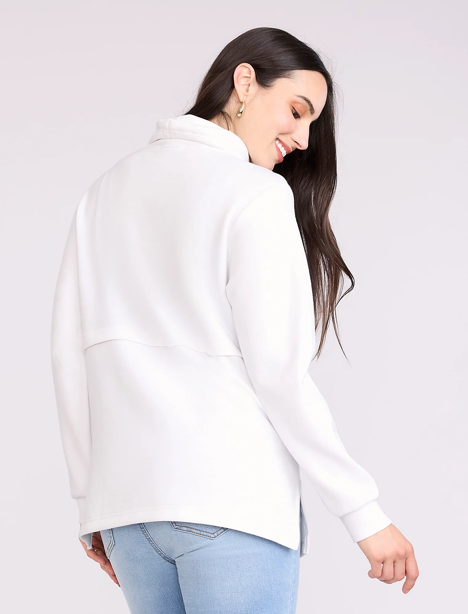 Funnel Neck Nursing Sweatshirt - Image 2