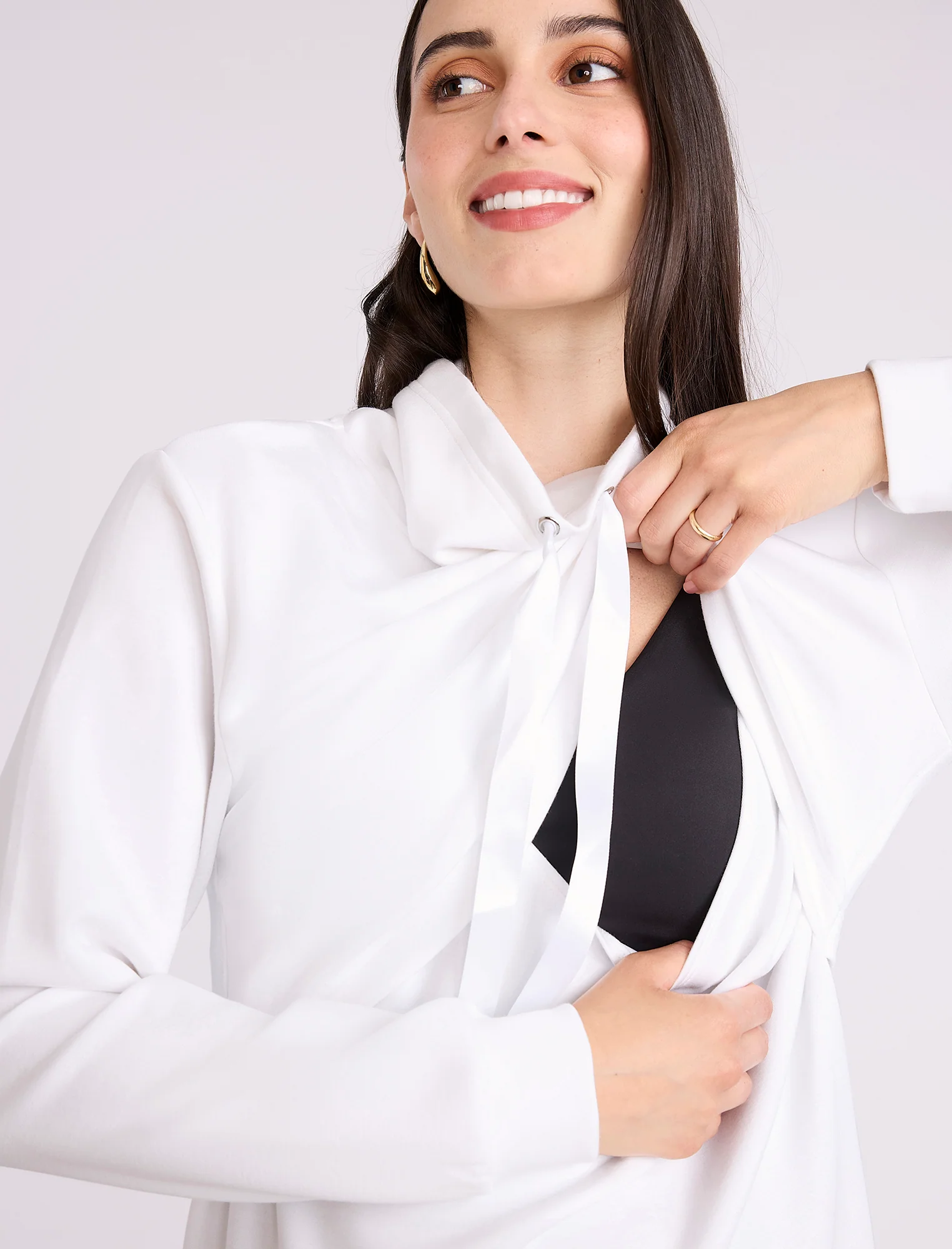 Funnel Neck Nursing Sweatshirt - Image 4