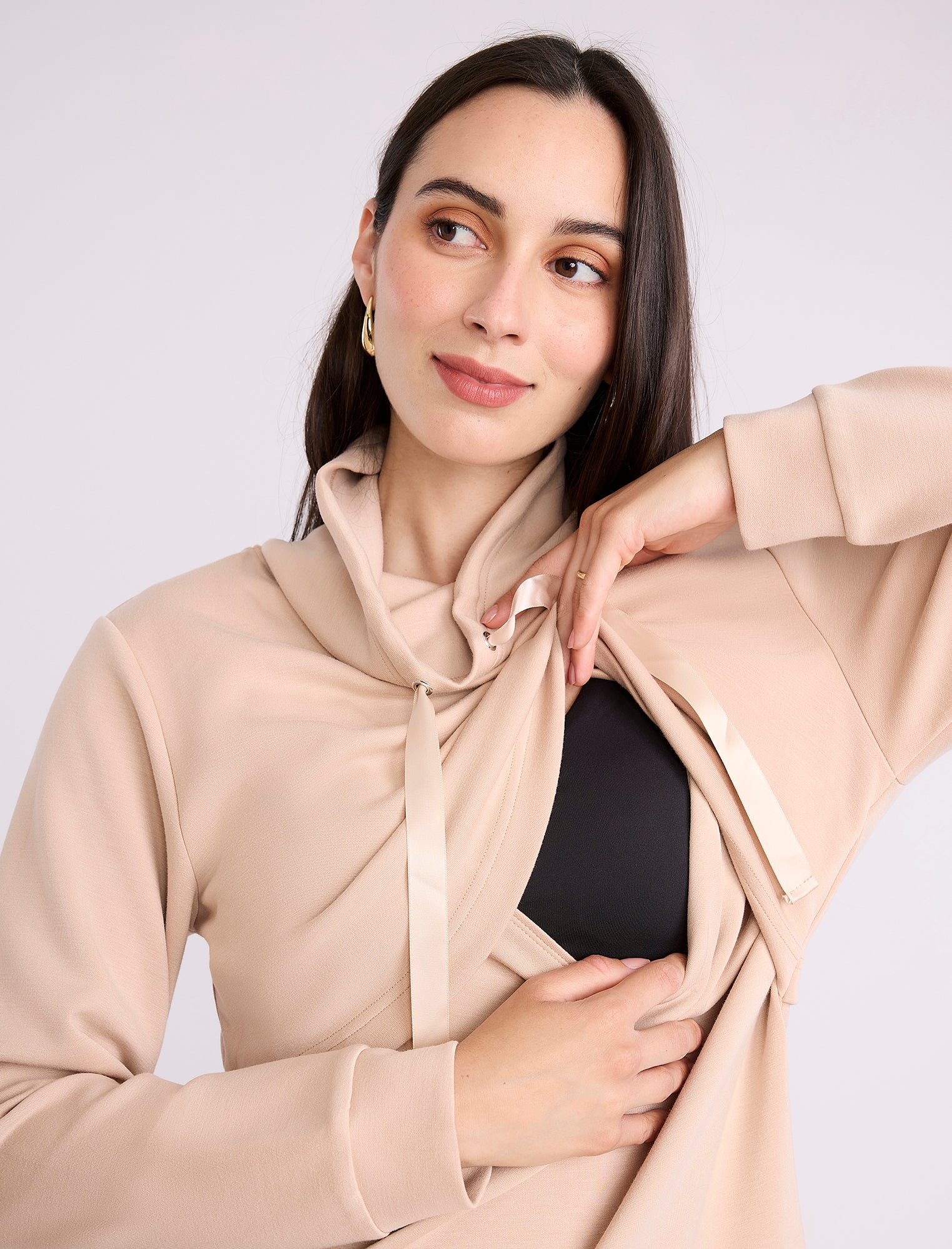 Funnel Neck Nursing Sweatshirt - Image 4