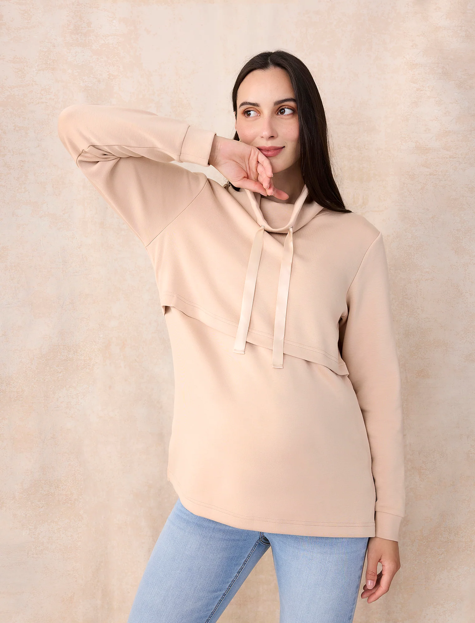 Funnel Neck Nursing Sweatshirt - Image 7