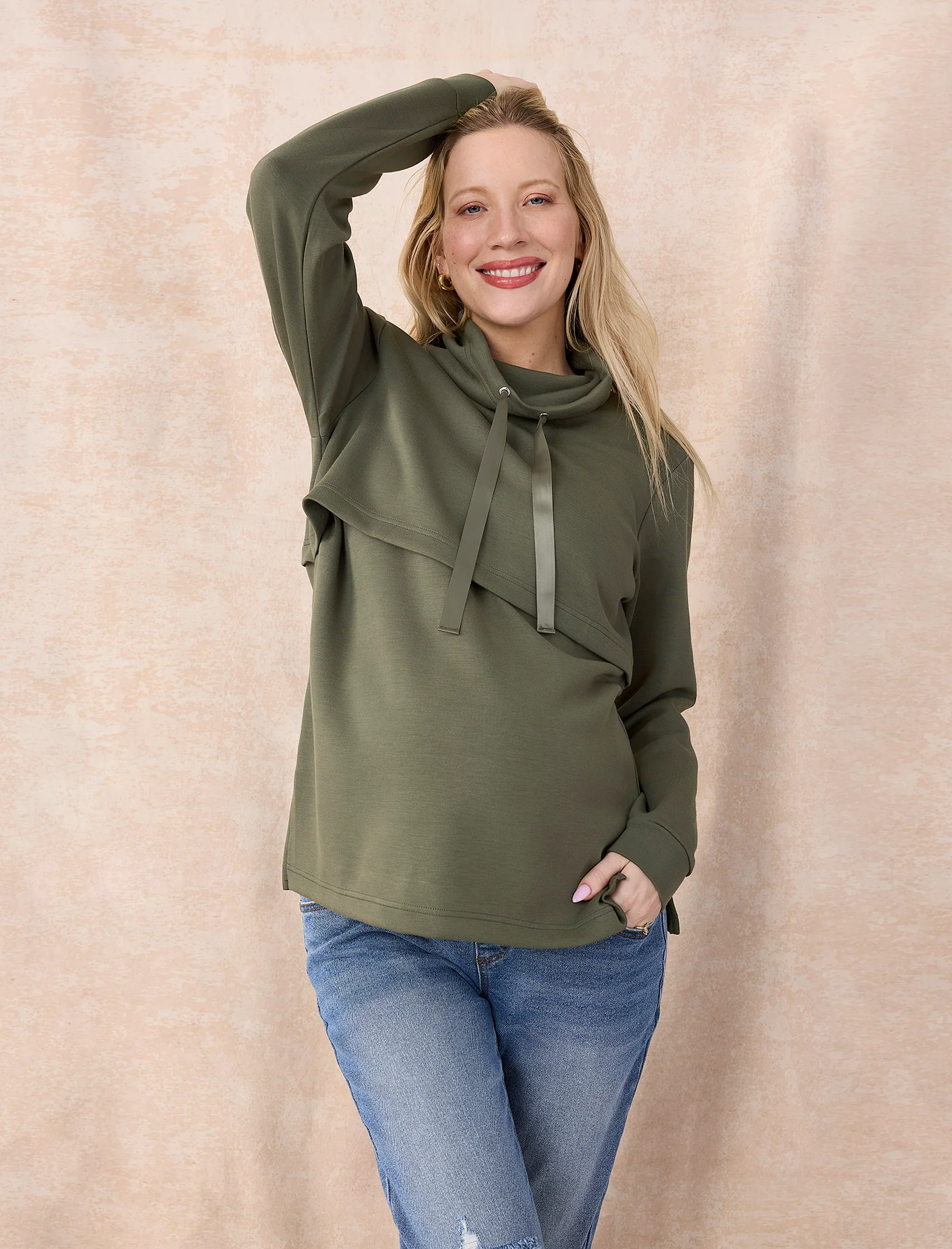 Funnel Neck Nursing Sweatshirt - Image 7