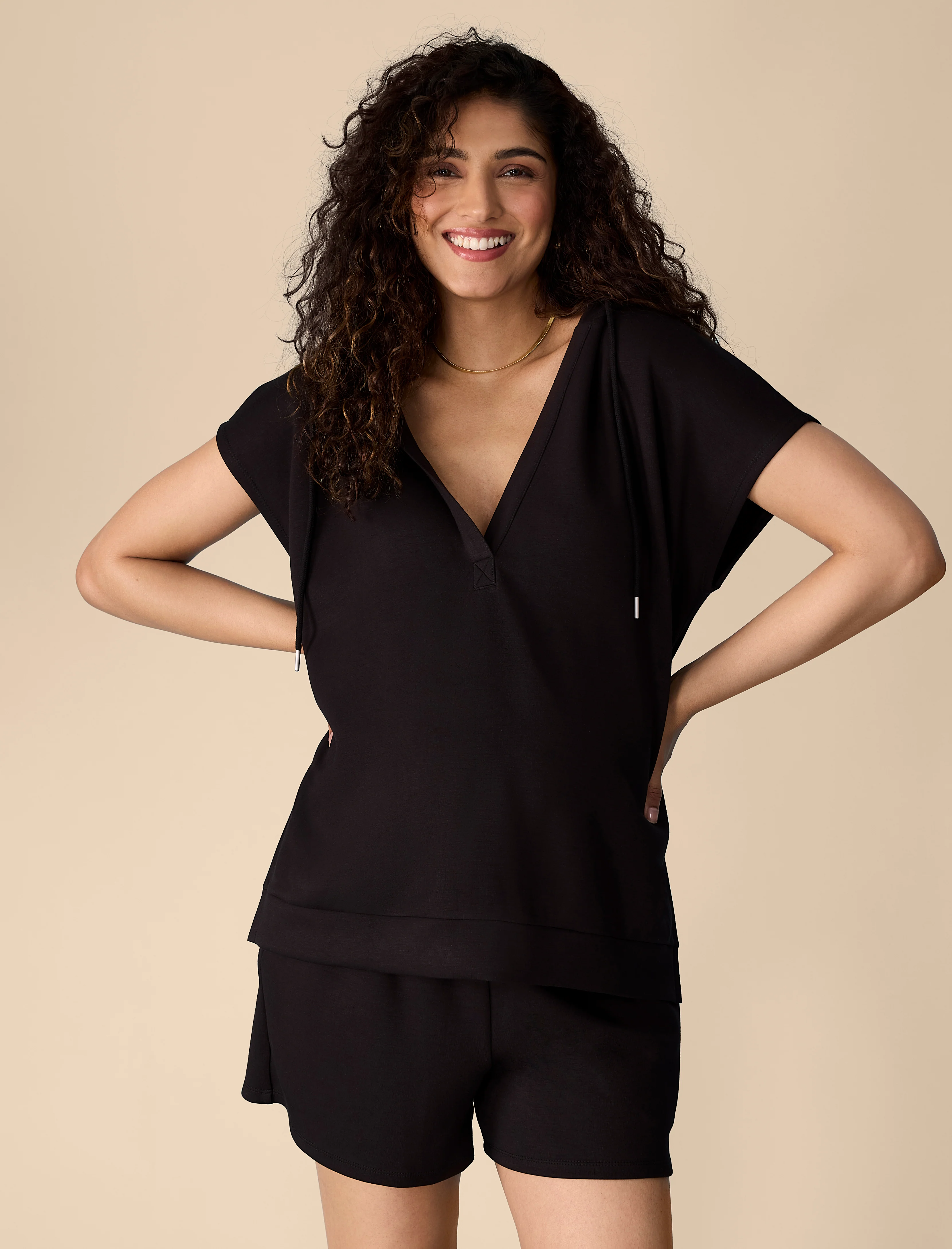 Hooded Short Sleeve Hoodie - Image 6