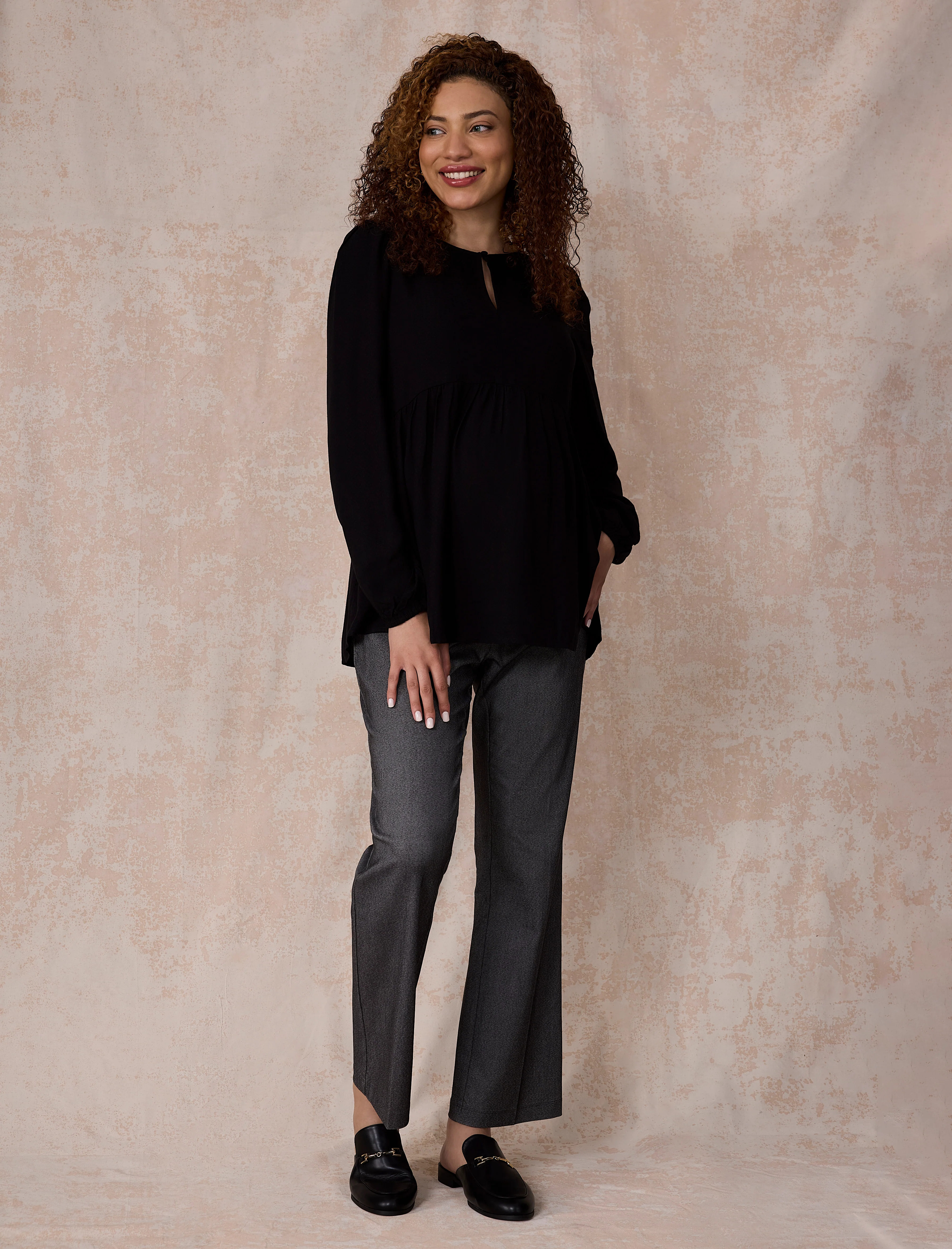 Long Sleeve Keyhole Blouse - Image 7