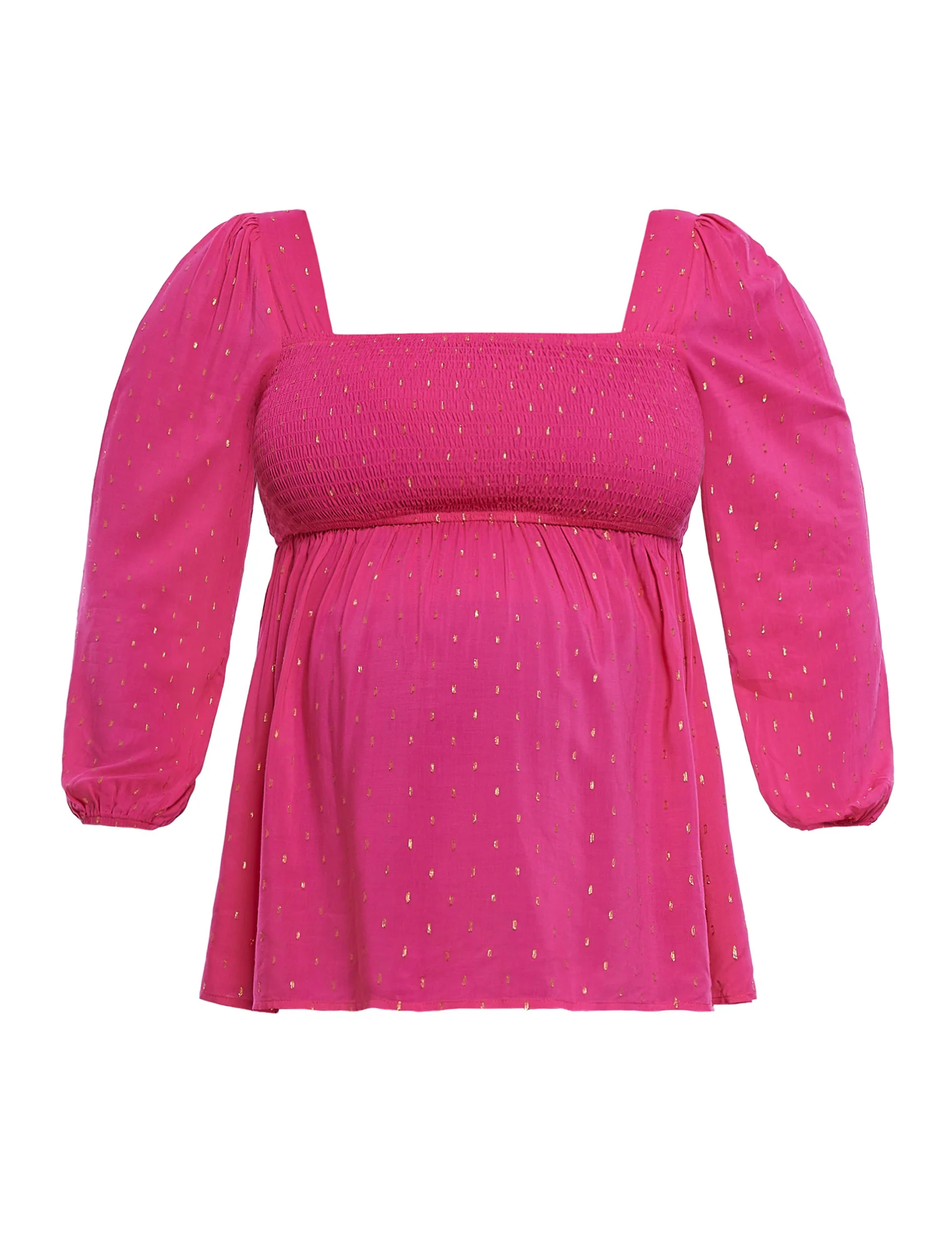 Long Sleeve Mocked Empire Waist Top - Image 5