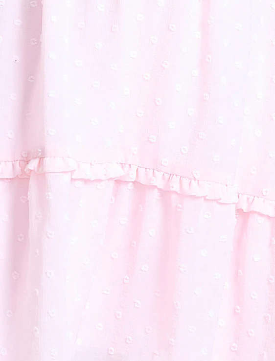 Long Sleeve Tie Tiered Dress - Image 5