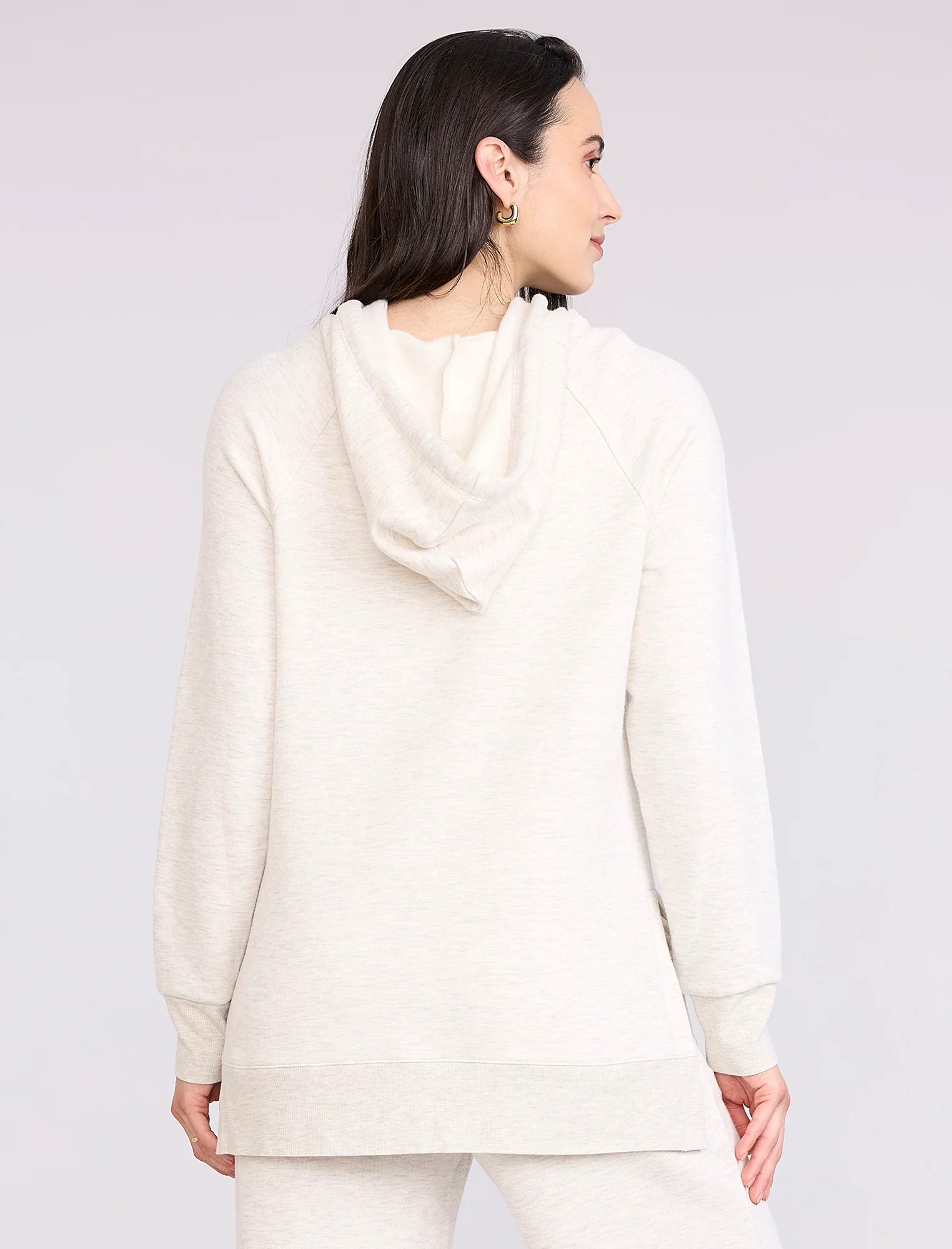 Maternity Tunic Hoodie with Side Slits - Image 2