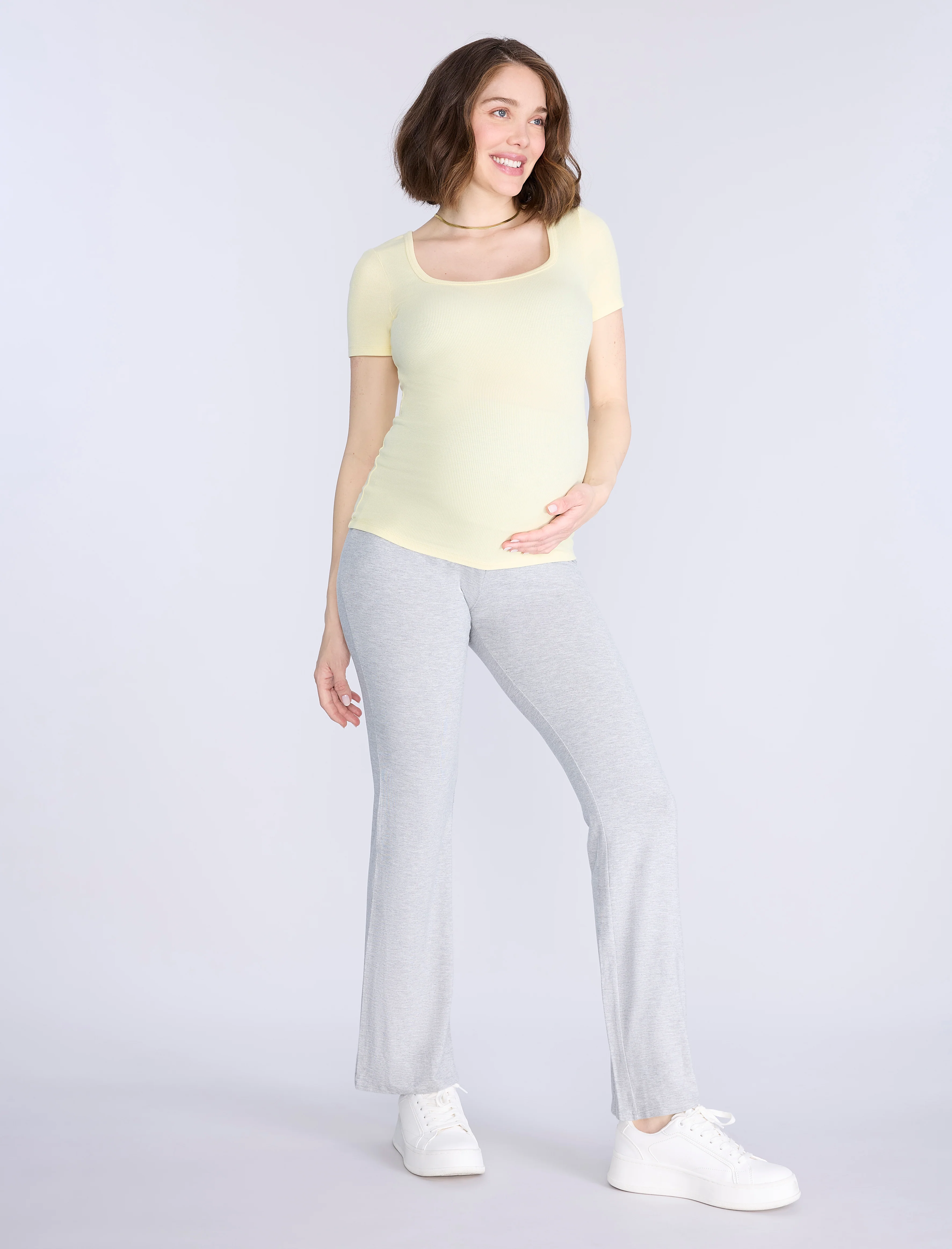 Roll Over Waist Flare Legging - Image 4