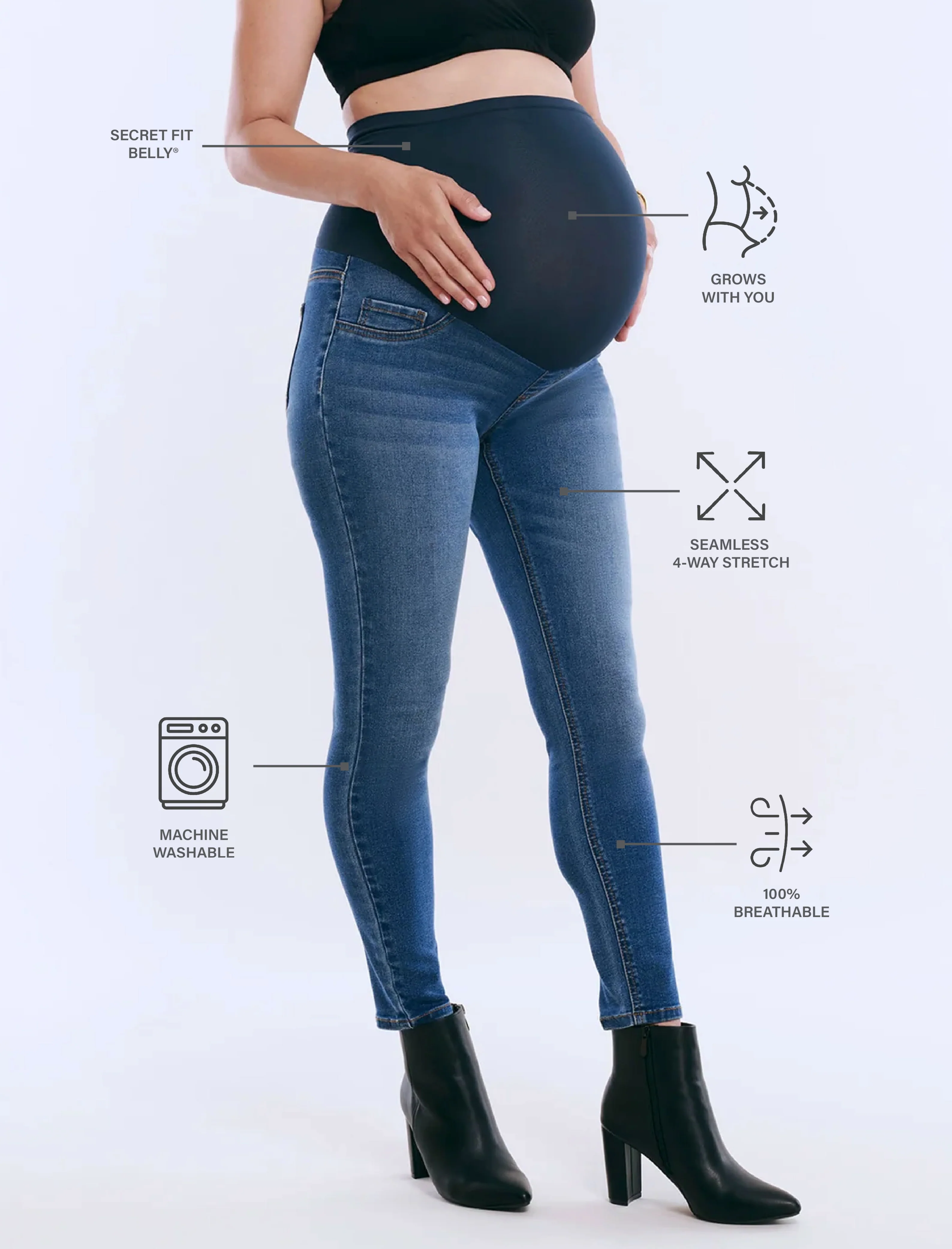 Secret Fit Belly® Ankle Length Skinny Jegging - Image 6