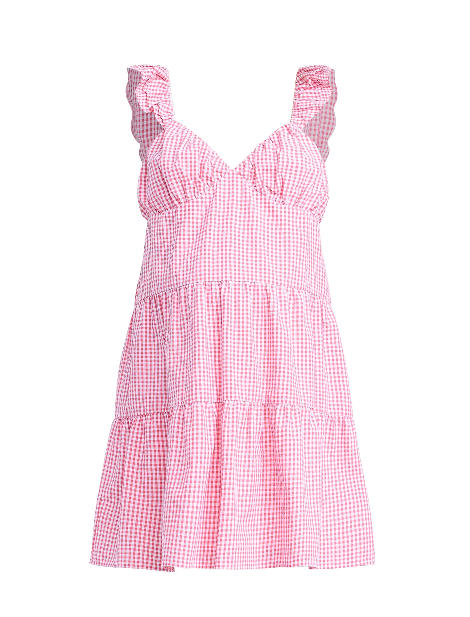 Short Sleeve Flutter Sleeve Dress - Image 6