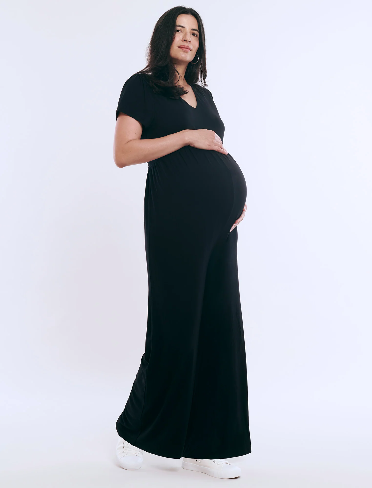 Short Sleeve V-Neck Jumpsuit - Image 3