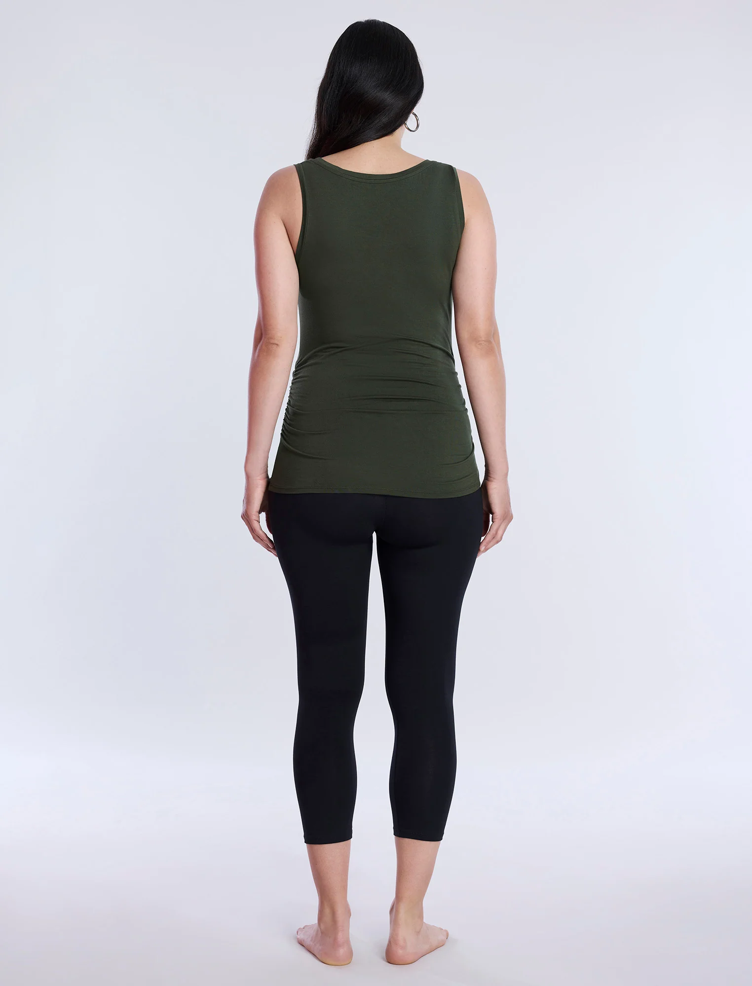 Side Ruched Maternity Tank Top - Image 2