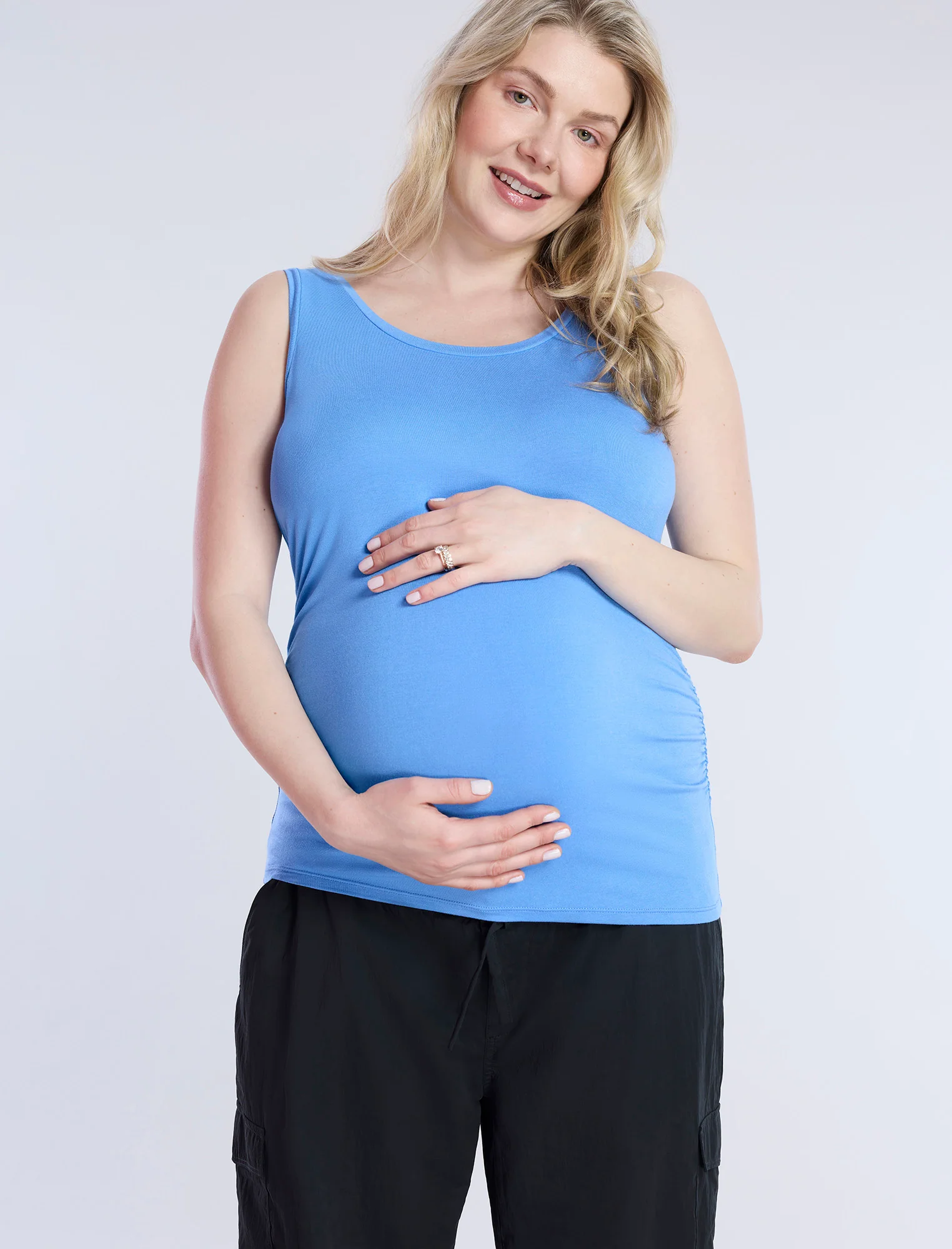 Side Ruched Maternity Tank Top - Image 4