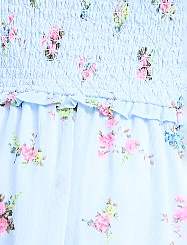 Sleeveless Ruffle Shoulder Smocked Dress - Image 5