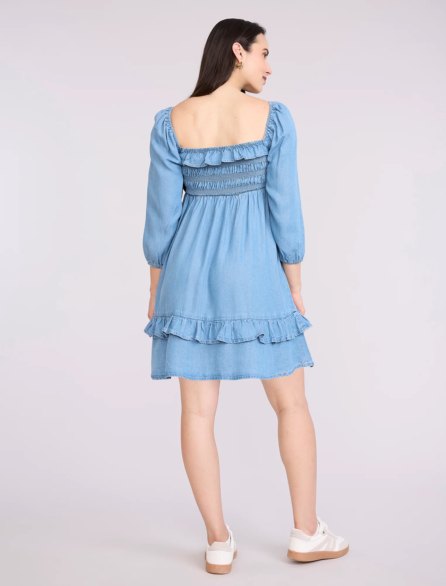 Smocked Baby Doll Mini Dress - Image 2