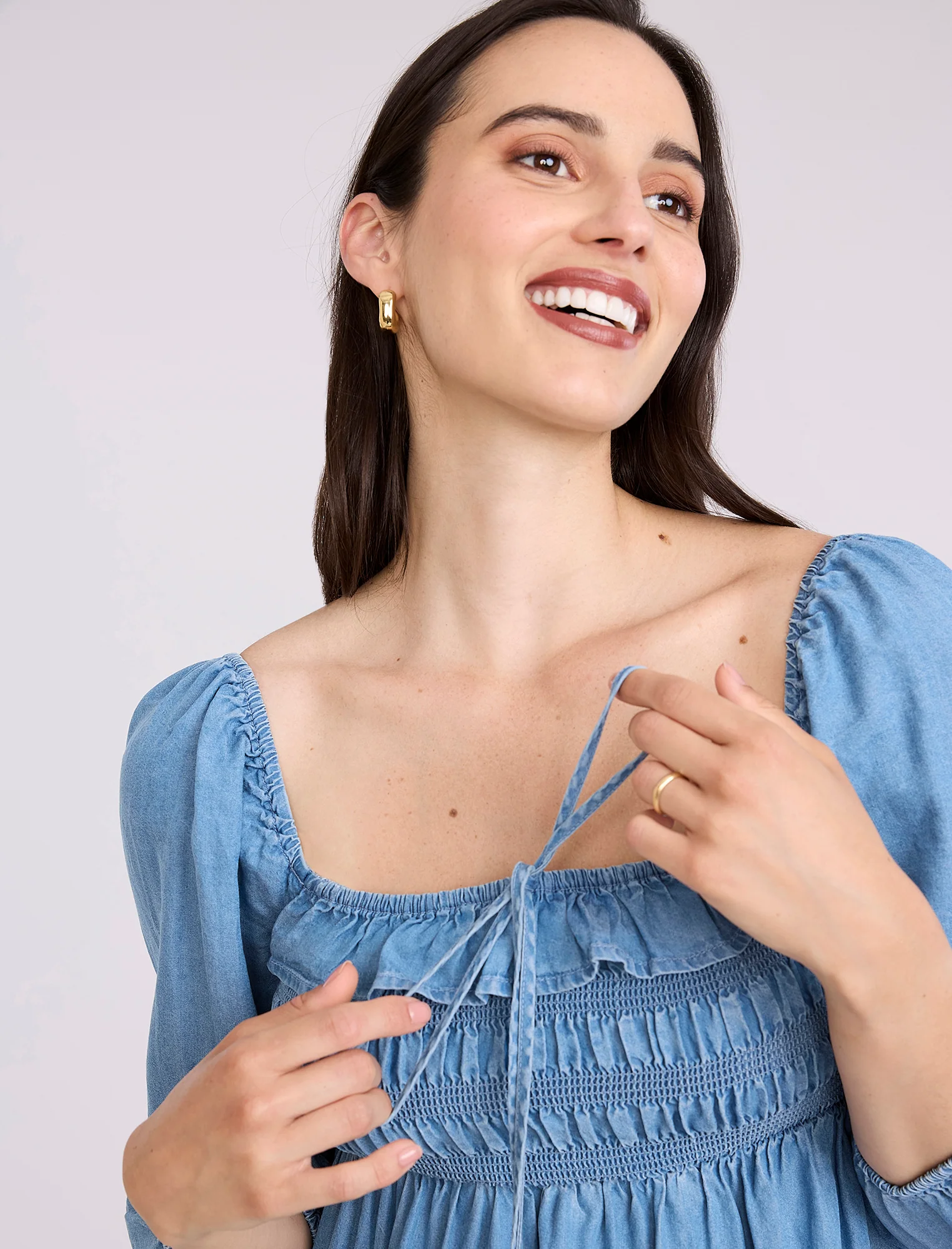 Smocked Baby Doll Mini Dress - Image 4