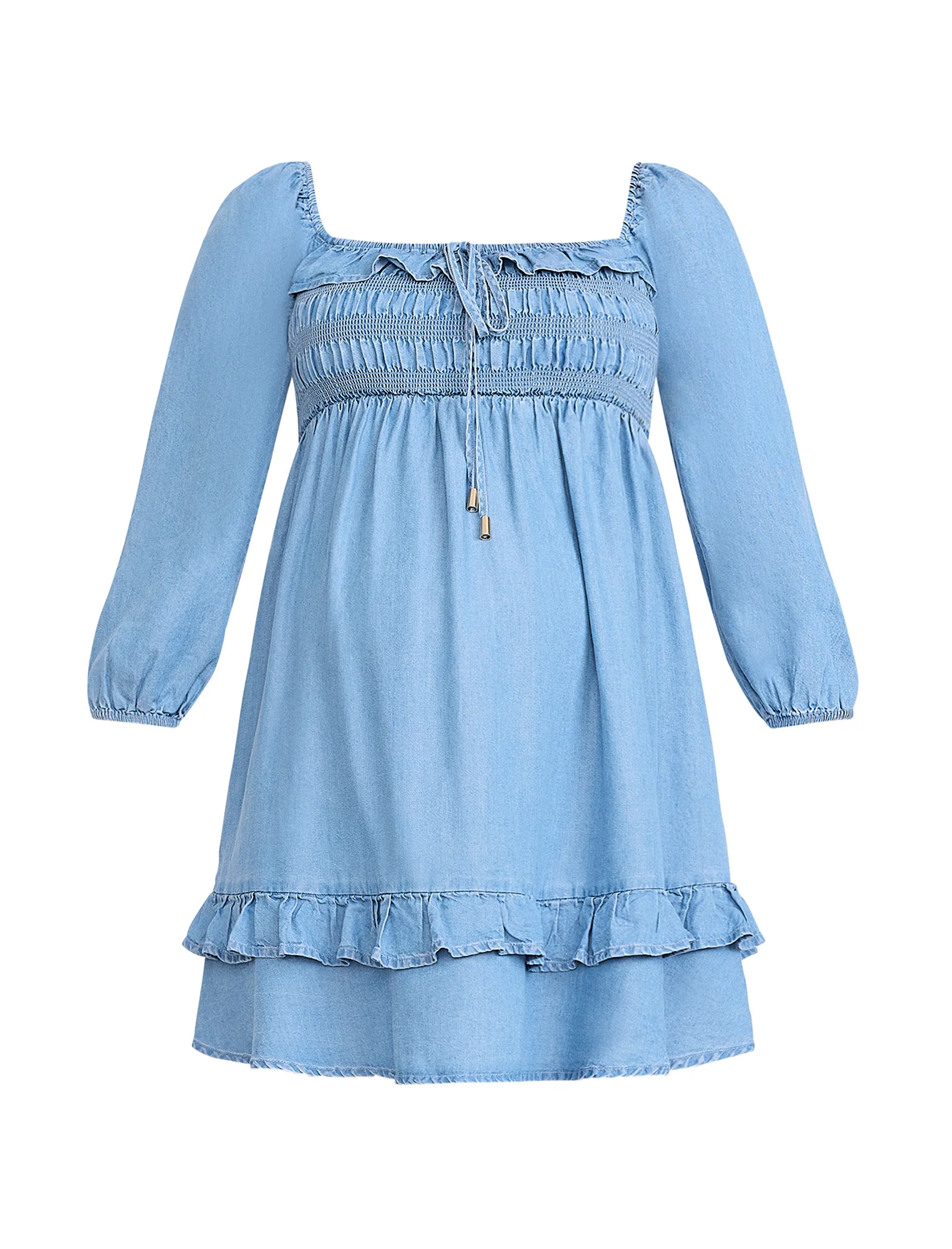 Smocked Baby Doll Mini Dress - Image 6