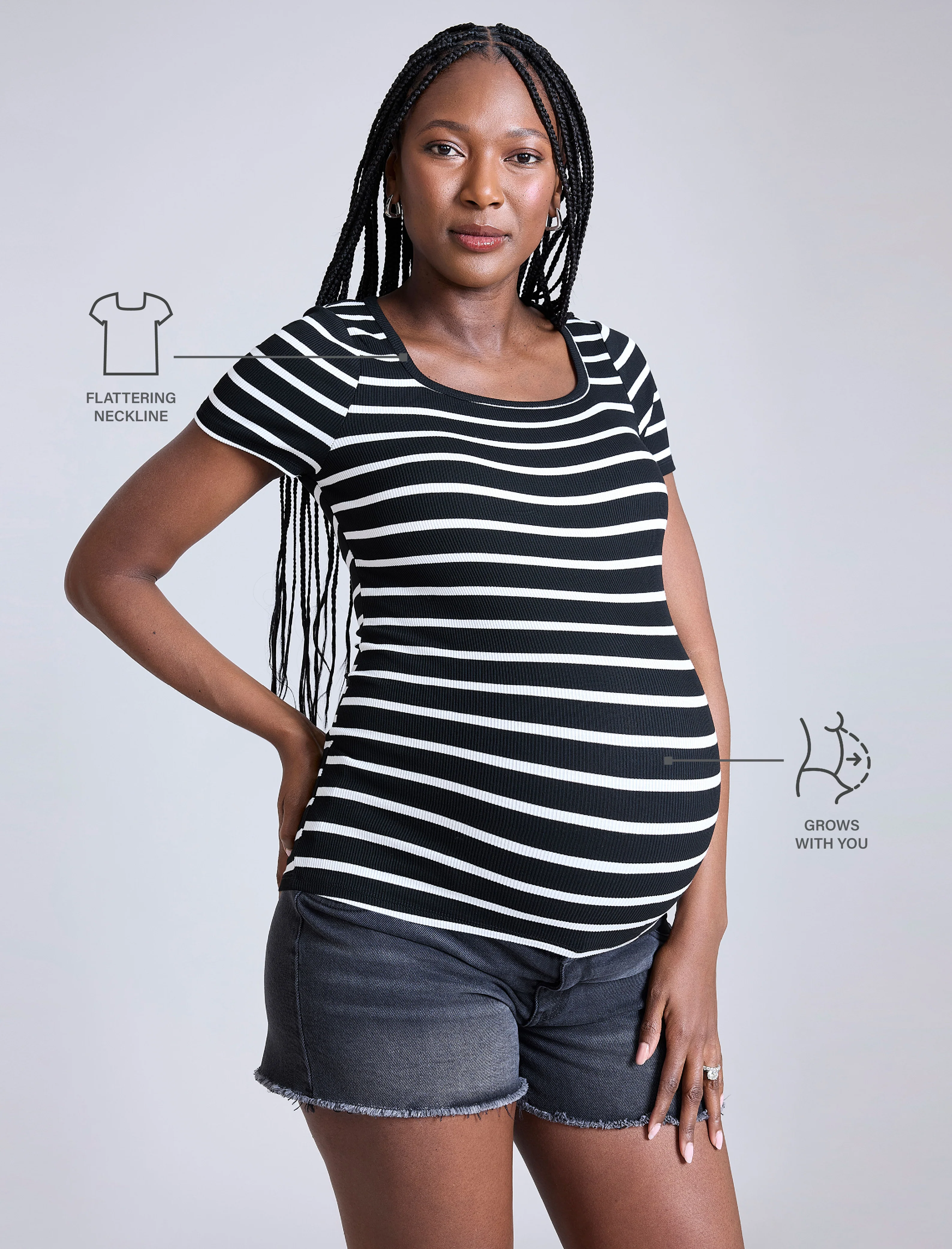 Square Neck Short Sleeve Top - Image 8