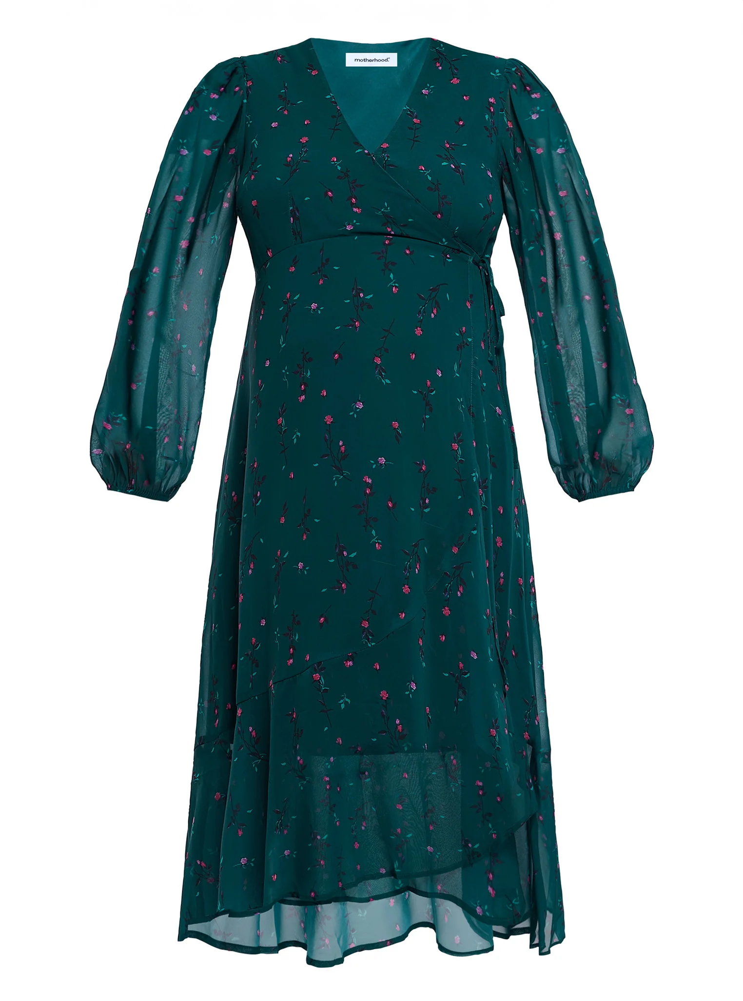 Wrap Flounce Midi Dress - Image 5